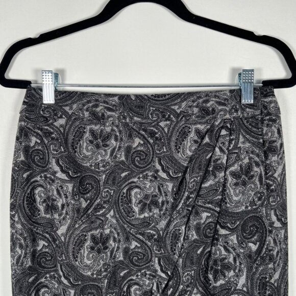NWT TALBOTS WOOL Blend Paisley Wrap Pencil Lined Knee Length Skirt Size 4 - Picture 6 of 15